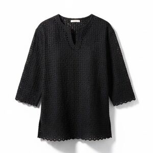 VTG 90s Sedona SW Western Prairie Ranch Coastal Studs Black Cowgirl Top L